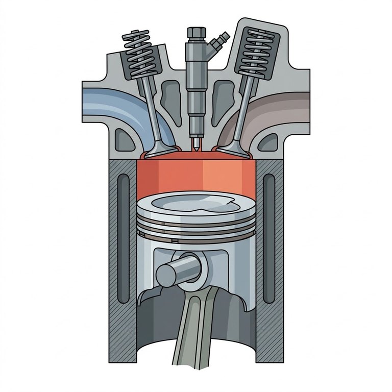 Cylindrée : Volume total balayé par les pistons entre le point mort bas et le point mort haut, exprimé en litres ou en cm³. Un tracteur de 120 ch a souvent un moteur de 4 à 4,5 L à 4 cylindres ; à puissance égale, une grosse cylindrée donne plus de couple à bas régime.