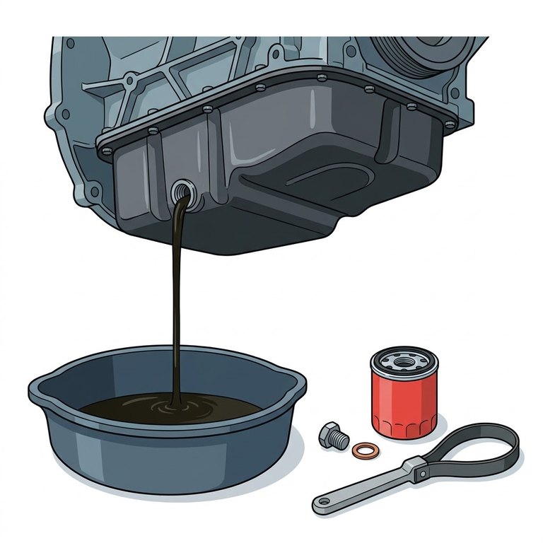 Vidange : Remplacement d'une huile usagée (moteur, transmission, hydraulique, pont) et généralement de son filtre, à la périodicité indiquée par le constructeur, souvent 500 h pour un moteur de tracteur. Elle se fait moteur chaud, avec la qualité et la quantité d'huile prescrites, et l'huile usagée est collectée pour recyclage.