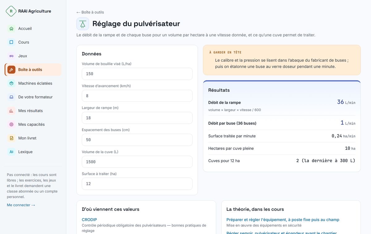 Les calculs du champ