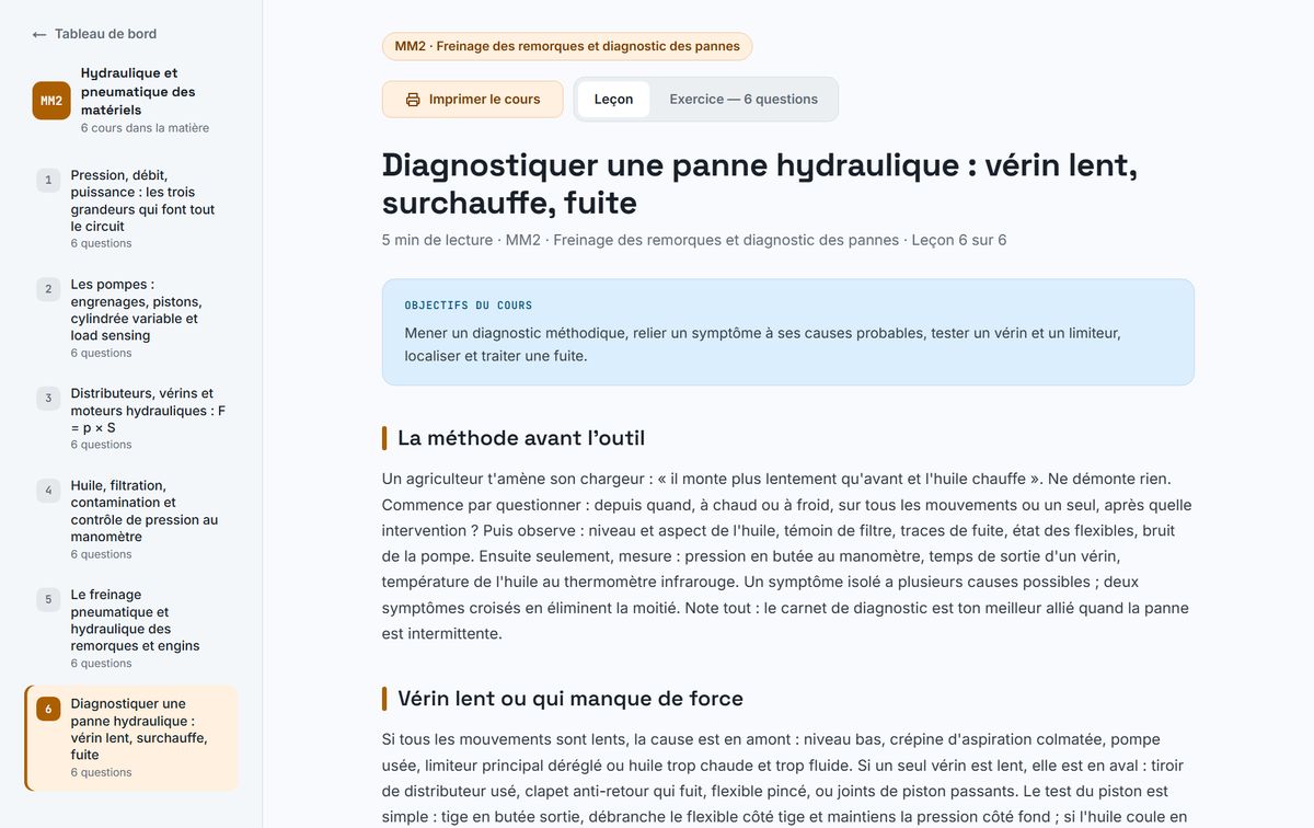 Des cours de terrain